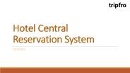 Hotel Central Reservation System