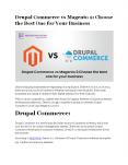 Drupal Commerce vs Magento 2: Choose the Best One for Your Business PowerPoint PPT Presentation