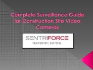 Complete Surveillance Guide for Construction Site Video Cameras
