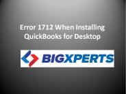 QuickBooks Install Error Code 1712