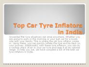 Top Car Tyre Inflators