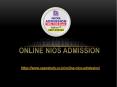 Online NIOS Admission PowerPoint PPT Presentation