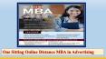 One Sitting Online Distance MBA in Advertising PowerPoint PPT Presentation