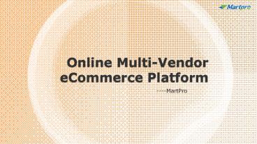 Open Source Multi-Vendor Ecommerce Platform