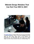 Website Design Mistakes That Can Hurt Your SEO In 2021 PowerPoint PPT Presentation