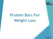 Protein Bars For Weight Loss