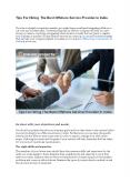 Tips For Hiring the best Offshore Service Providers In India PowerPoint PPT Presentation