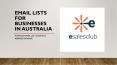 Australia Business Email List PowerPoint PPT Presentation