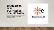 Australia Business Email List