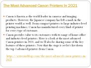 The Most Advanced Canon Printers In 2021