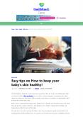 Easy tips on How to keep your baby’s skin healthy PowerPoint PPT Presentation