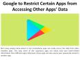 According to Google, certain apps would be unable to access data from other apps. PowerPoint PPT Presentation