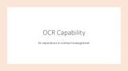 Importance of OCR Capability in Contract Management