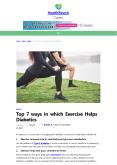 Top 7 ways in which Exercise Helps Diabetics PowerPoint PPT Presentation