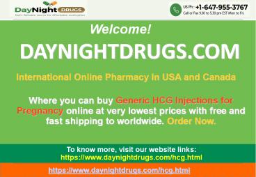 Buy Generic HCG Injections for Pregnancy-DayNightDrugs