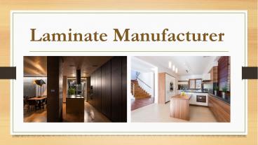 Best Laminate Manufacturer