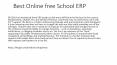Best Online free School ERP PowerPoint PPT Presentation