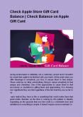 Check Apple Store Gift Card Balance | Check Balance on Apple Gift Card PowerPoint PPT Presentation