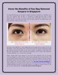 Know the Benefits of Eye Bag Removal Surgery in Singapore PowerPoint PPT Presentation