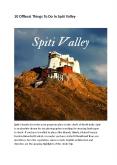 10 Offbeat Things To Do In Spiti Valley PowerPoint PPT Presentation