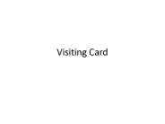 Visiting Cards