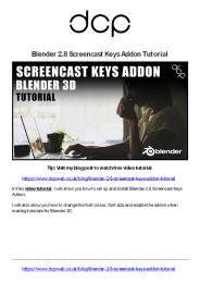 Blender Screencast Keys Addon Tutorial