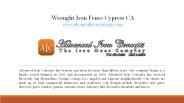 Wrought Iron Fence Cypress CA