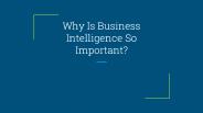 Why Is Business Intelligence So Important?
