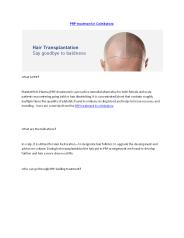 PRP treatment in Coimbatore