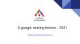 X google ranking factors - 2021 PowerPoint PPT Presentation