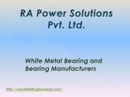 White Metal Bearing Manufacturer