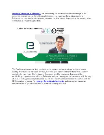 Company Formation In Indonesia