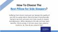 How to choose the best pillow for side sleepers