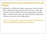 Detailed Guide to Various BullGuard Antivirus Tab Settings