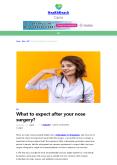 What to expect after your nose surgery PowerPoint PPT Presentation