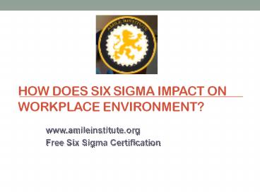 Six sigma certification online