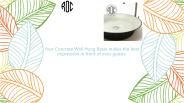 Concrete Wall Hung Basin| Roc Products