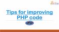Tips for improving php code by study section PowerPoint PPT Presentation