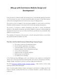 Why go with Ecommerce Website Design and Development (1) PowerPoint PPT Presentation
