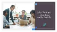 Sales Tools and Technologies and Its Benefits