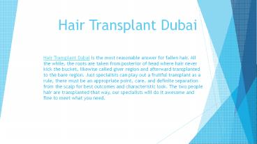 Hair Transplant Dubai