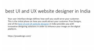 best UI and UX website designer in India