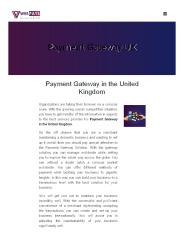 Payment Gateway in The United Kingdom