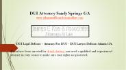 DUI Attorney Sandy Springs GA
