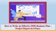 How to Write an Effective DPR Business Plan - Project Report in 8 Days. PowerPoint PPT Presentation