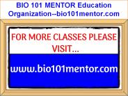 BIO 101 MENTOR Education Organization--bio101mentor.com