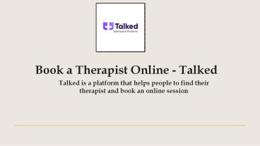 Book Therapy Appointment Online