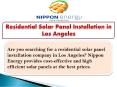 Residential Solar Panel Installation in Los Angeles PowerPoint PPT Presentation