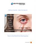 How to Get Instant and Effective Relief from your Burning Eye Tips and Tricks PowerPoint PPT Presentation