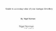 Guide to accessing value of your Antique Jewellery